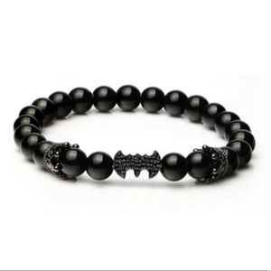 ⭐️ Handmade 100% Natural Onyx Stone Gemstone Bracelet Yoga Meditation Superhero